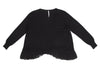 ISSEY MIYAKE JAPAN. Sunaokuwahara Black Mesh Dot Hem Switching Knit Sweater