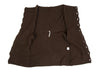 ISSEY MIYAKE JAPAN. sunaokuwahara High Neck Brown Wool Knit Cardigan
