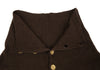 ISSEY MIYAKE JAPAN. sunaokuwahara High Neck Brown Wool Knit Cardigan