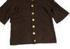 ISSEY MIYAKE JAPAN. sunaokuwahara High Neck Brown Wool Knit Cardigan