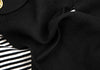 ISSEY MIYAKE JAPAN. sunaokuwahara Black Wool Linen Stripe Layered Pleats Mini Skirt