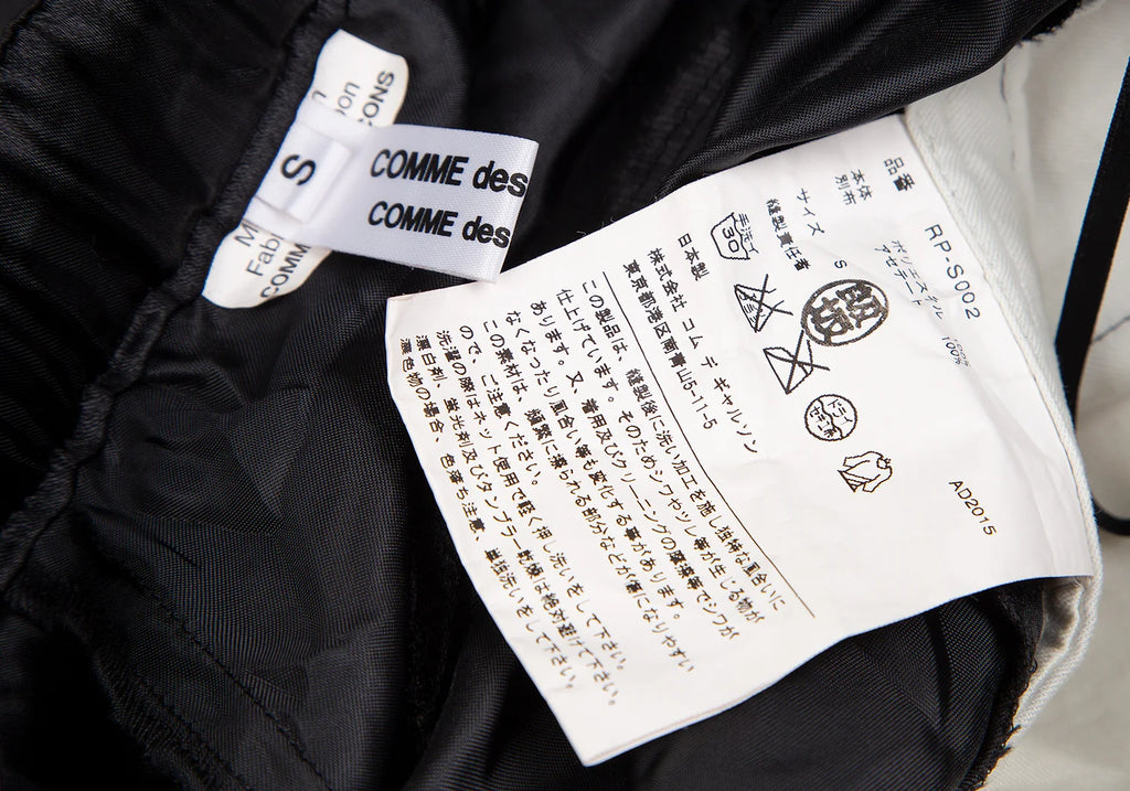 COMME des GARCONS COMME des GARCONS JAPAN. Black Poly Panel Switching Skirt