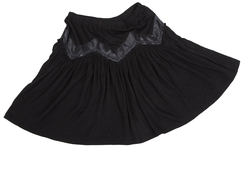 ISSEY MIYAKE JAPAN. sunaokuwahara. Black Lace Switching Skirt