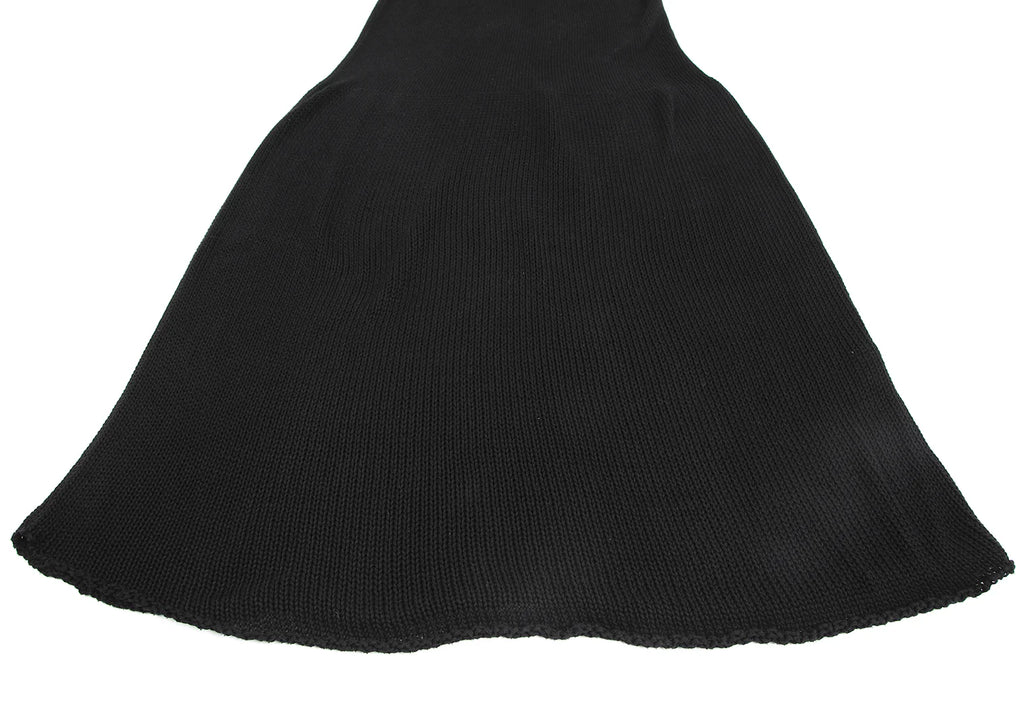YOHJI YAMAMOTO JAPAN. Y's Cotton Low Gauge Black Knit Dress