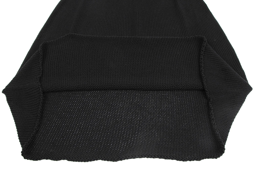 YOHJI YAMAMOTO JAPAN. Y's Cotton Low Gauge Black Knit Dress