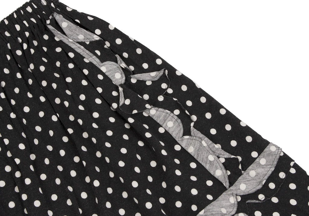 COMME des GARCONS JAPAN. robe de chambre. Black, White Frills Dot Skirt