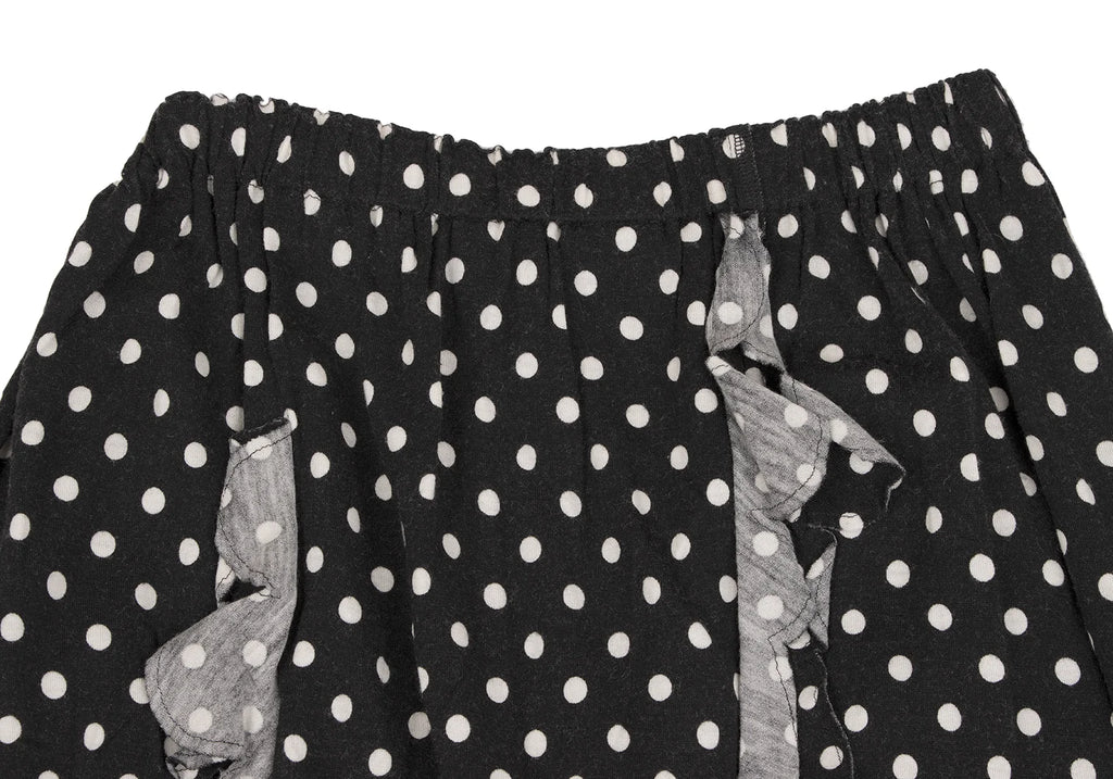 COMME des GARCONS JAPAN. robe de chambre. Black, White Frills Dot Skirt