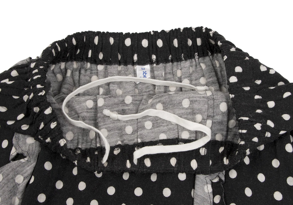 COMME des GARCONS JAPAN. robe de chambre. Black, White Frills Dot Skirt