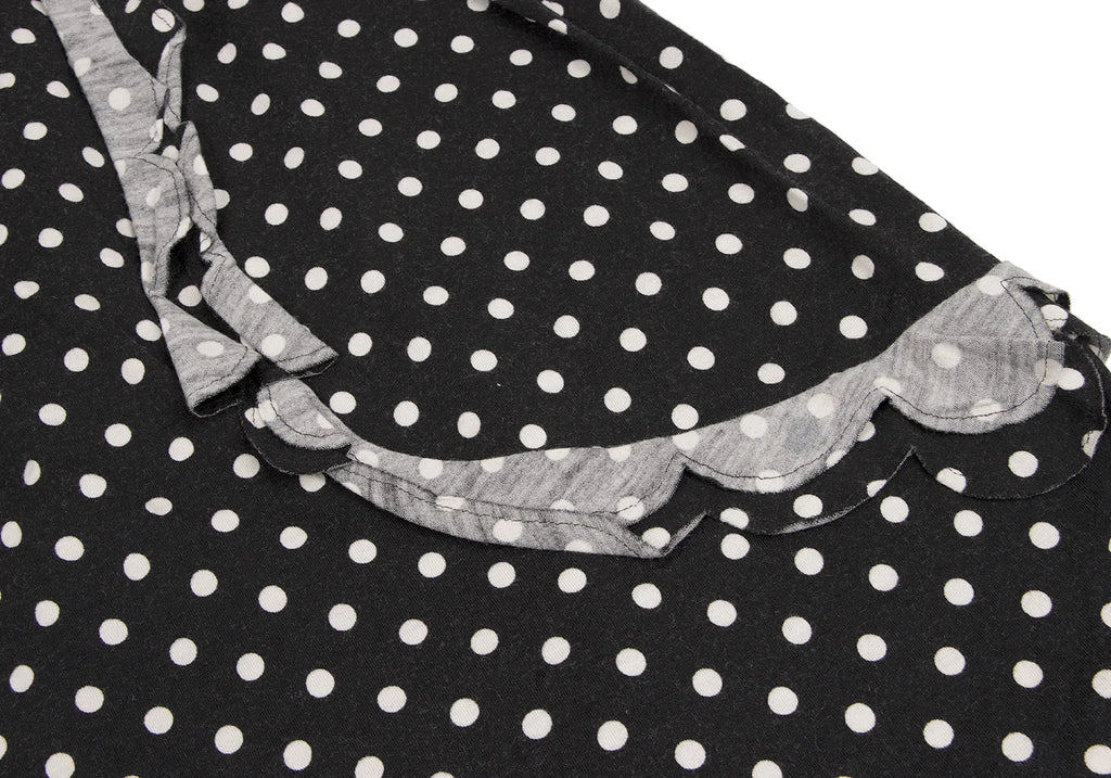 COMME des GARCONS JAPAN. robe de chambre. Black, White Frills Dot Skirt