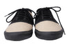 COMME des GARCONS JAPAN. robe de chambre. Beige/Black Saddle Shoe Style Canvas Sneakers US SZ 8