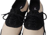 COMME des GARCONS JAPAN. robe de chambre. Beige/Black Saddle Shoe Style Canvas Sneakers US SZ 8