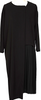 A/T ATSURO TAYAMA JAPAN. Black Pleated Switching Pullover Dress