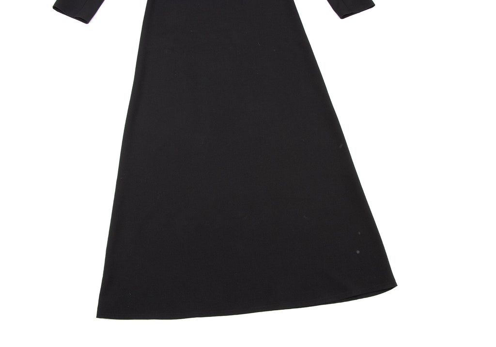 WXYZ Japan. Black Wool Blended Zipper-neck Long Sleeves Dress