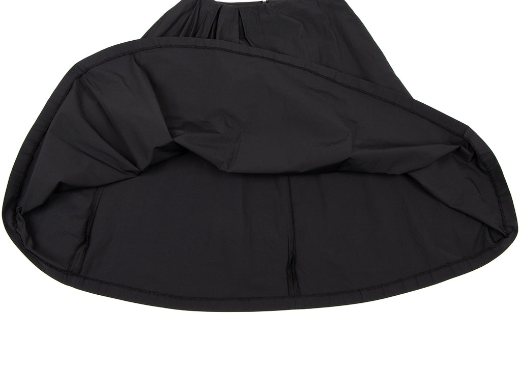 TOMORROWLAND JAPAN. MACPHEE. Black Tuck Nylon Cotton Skirt&nbsp;