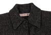 HIROKO KOSHINO  JAPAN. HIROKO BIS. Black Wool Rayon Tweed Coat