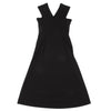 Sybilla Spain. Black Triacetate Blend Pleated Shoulder Sleeveless Dress