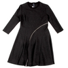 Alexander McQUEEN UK. Charcoal Color Curve Zipper Dress