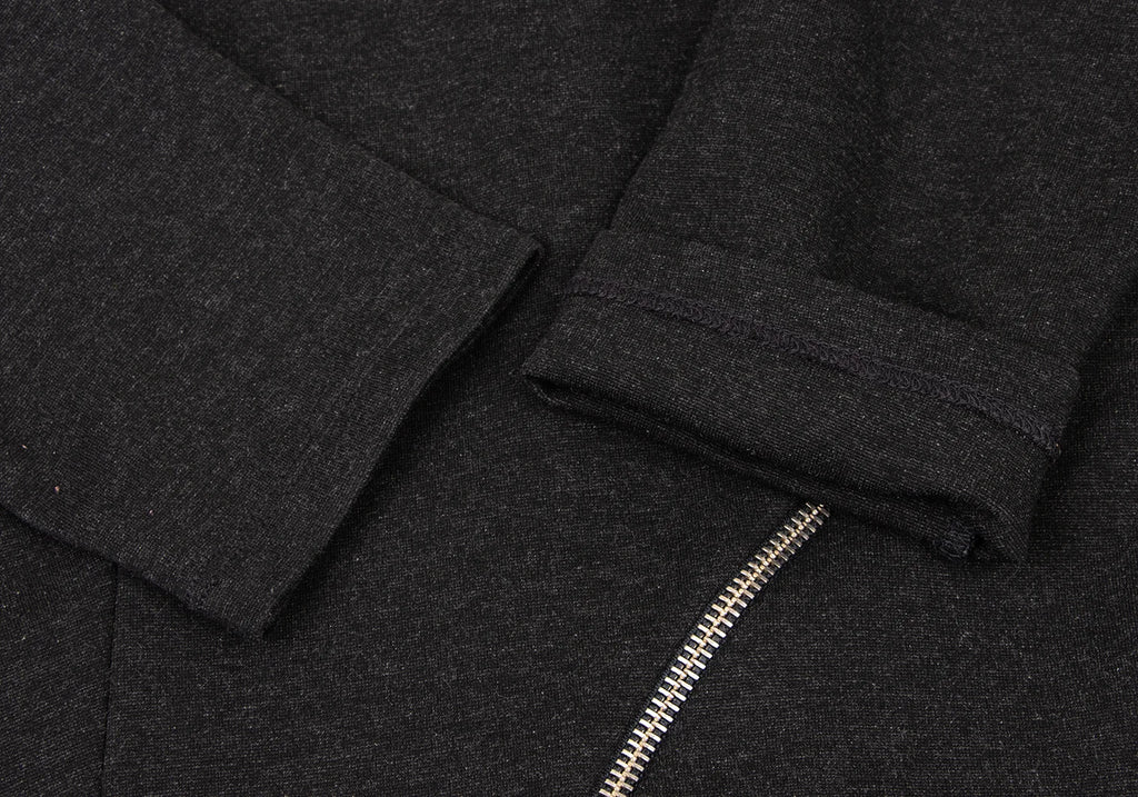 Alexander McQUEEN UK. Charcoal Color Curve Zipper Dress