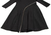 Alexander McQUEEN UK. Charcoal Color Curve Zipper Dress