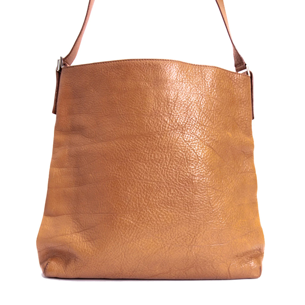 HIROFU JAPAN. Brown Leather Messenger/Shoulder Bag