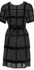 Sybilla Madrid. Black Velor Lattice Short Sleeve Dress
