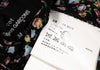 COMME des GARCONS Japan. Tricot. Black Rayon Semi-Sheer Floral Printed Blouse