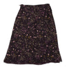 MaxMara Italy. Eggplant Color Lace Layered Floral Print Silk Skirt