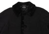 COMME des GARCONS JAPAN. TRICOT. Black Wool Material Switching Coat