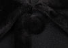 COMME des GARCONS JAPAN. TRICOT. Black Wool Material Switching Coat