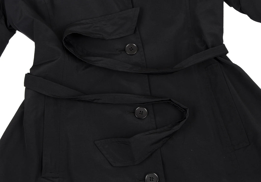 Max Mara ITALY. MAX&Co. Black Nylon Belted Half Coat