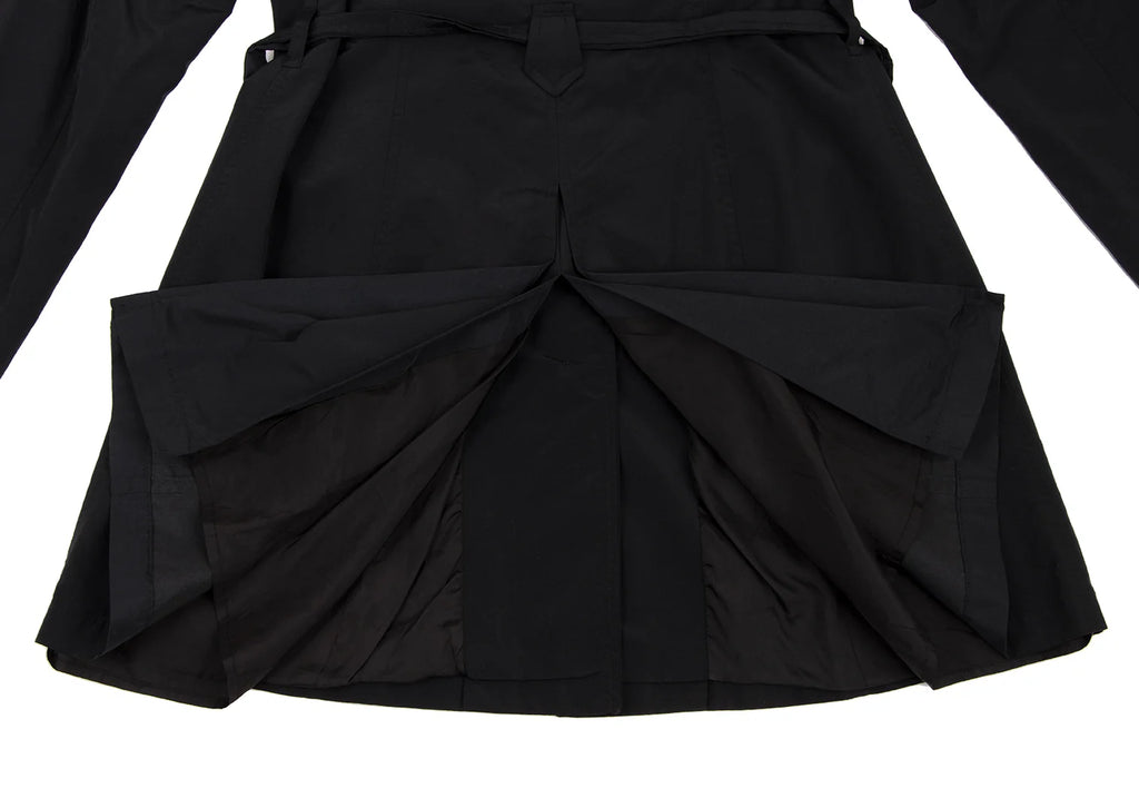 Max Mara ITALY. MAX&Co. Black Nylon Belted Half Coat