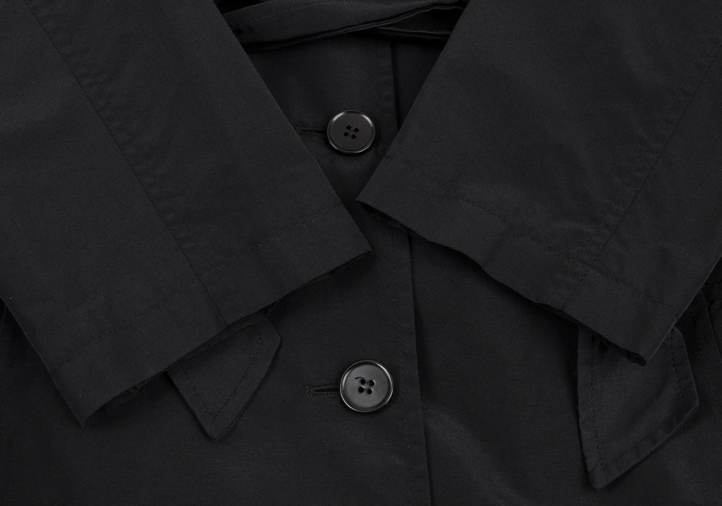 Max Mara ITALY. MAX&Co. Black Nylon Belted Half Coat
