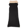 MaxMara  Italy. Black Silk/Cashmere Draped Neck Sleeveless Dress