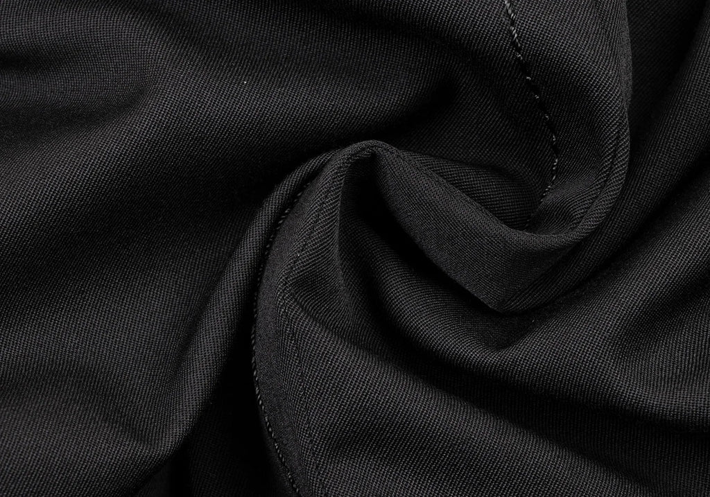 COMME des GARCONS JAPAN. Wool Stitched Black Trench Coat