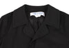 COMME des GARCONS JAPAN. Wool Stitched Black Trench Coat