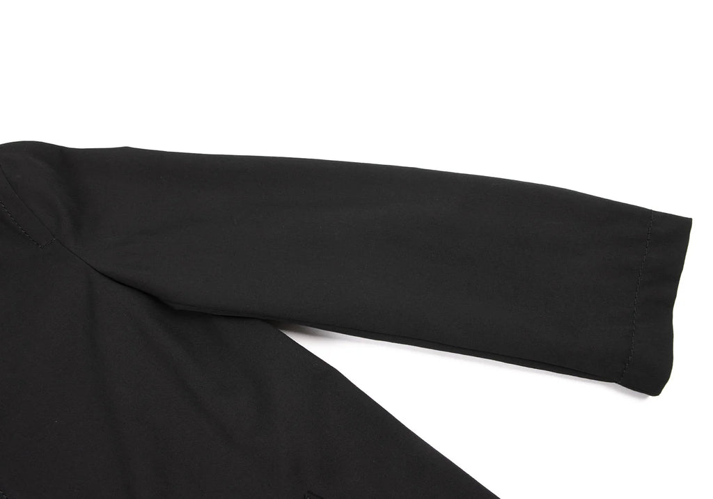 COMME des GARCONS JAPAN. Wool Stitched Black Trench Coat