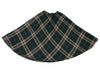 Christian Dior Paris. Green Plaid Check Wool Blend Flare Skirt