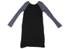 YOHJI YAMAMOTO JAPAN. Y's PINK LIMITED EDITION Bi-Color Black, Blue Raglan Knit Dress