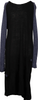 YOHJI YAMAMOTO JAPAN. Y's PINK LIMITED EDITION Bi-Color Black, Blue Raglan Knit Dress