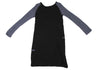 YOHJI YAMAMOTO JAPAN. Y's PINK LIMITED EDITION Bi-Color Black, Blue Raglan Knit Dress