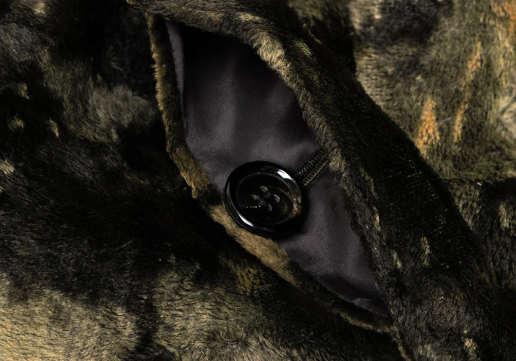 COMME des GARCONS JAPAN. TRICOT. Marble Pile Khaki-green, Green Chesterfield Coat