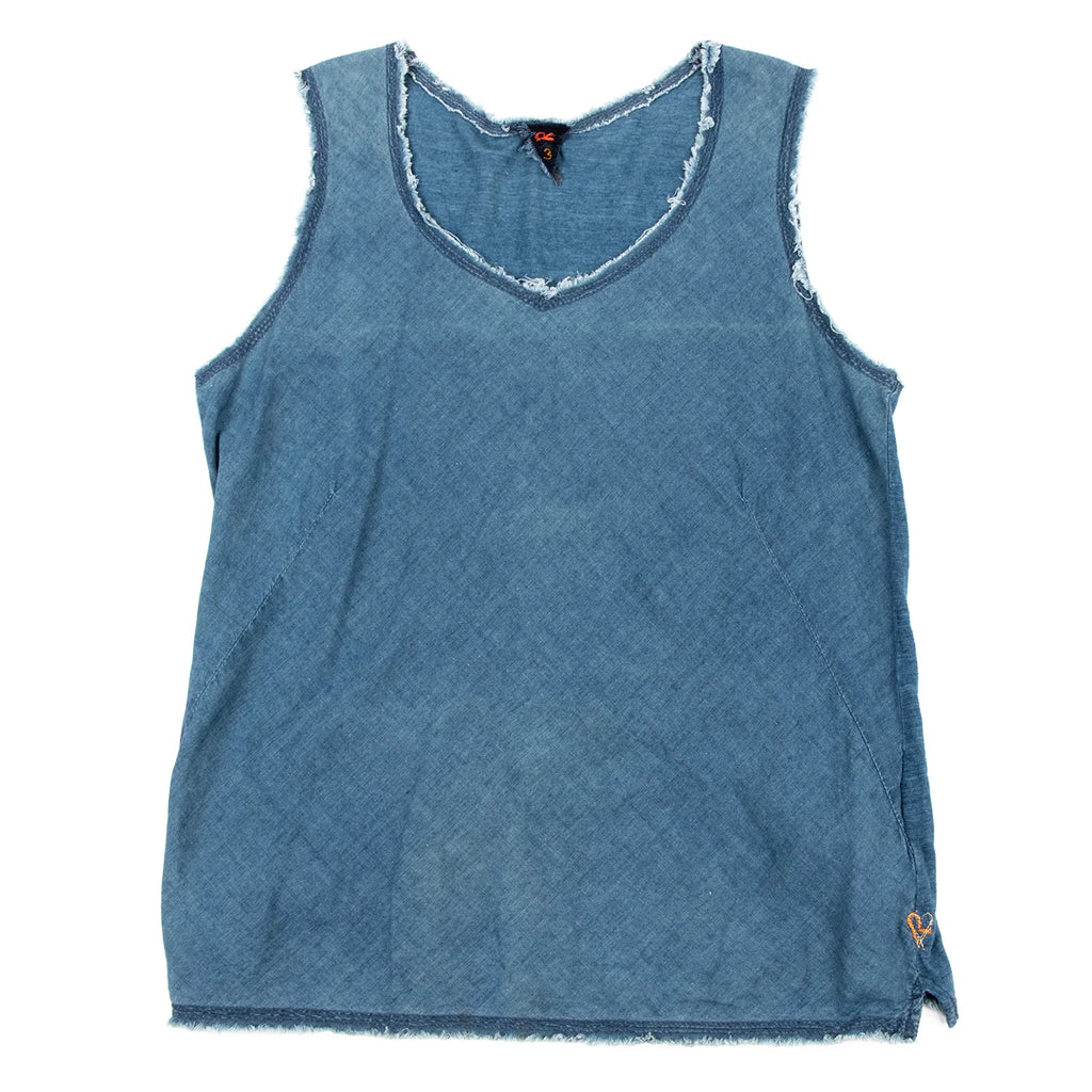 45rpm 45R Japan. Indigo Dyed Sleeveless Top