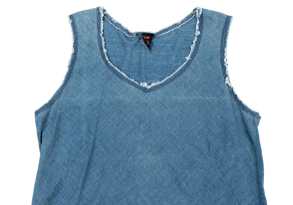 45rpm 45R Japan. Indigo Dyed Sleeveless Top