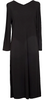 DKNY NEW YORK. ESSENTIALS Black Back Raglan V Neck Dress