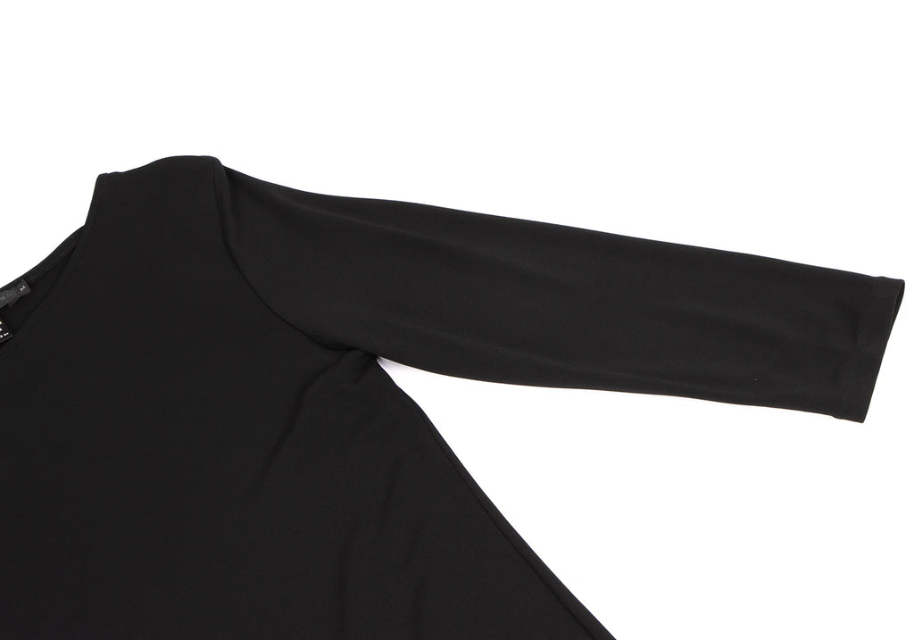 DKNY NEW YORK. ESSENTIALS Black Back Raglan V Neck Dress