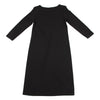 DKNY NEW YORK. ESSENTIALS Black Back Raglan V Neck Dress