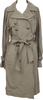 LANVIN en Bleu PARIS. Khaki Color Cut-off Nylon Trench Coat