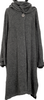 HIROKO KOSHINO JAPAN. Grey Stole Neck Wool Knit Coat