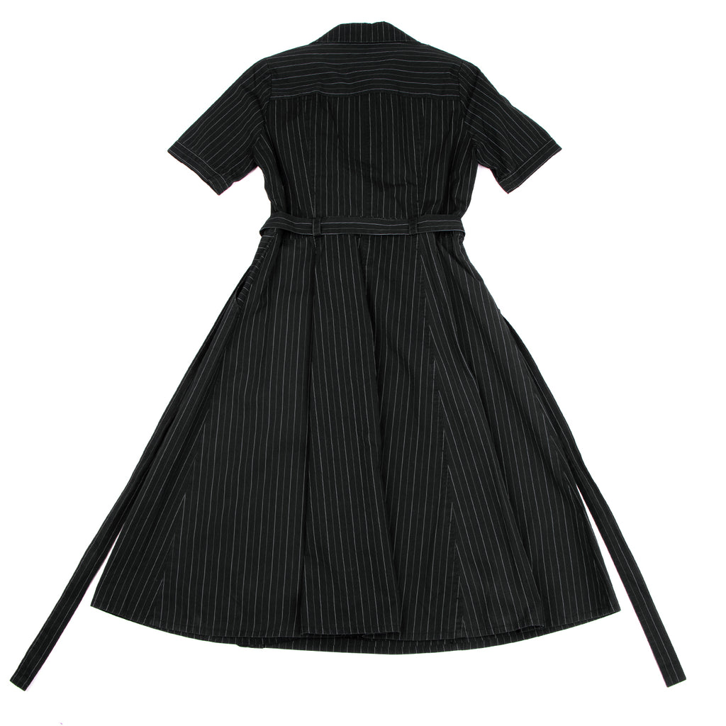 A/T ATSURO TAYAMA JAPAN. NEW W/TAGS Black Stripe Cotton Cache-Coeur Dress