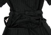 A/T ATSURO TAYAMA JAPAN. NEW W/TAGS Black Stripe Cotton Cache-Coeur Dress